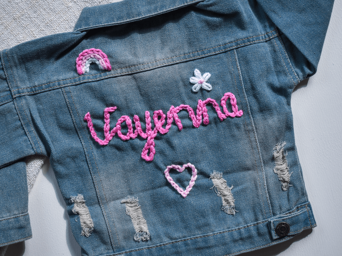 Spijkerjasje met naam